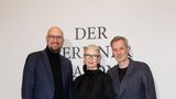Christiane Arp, Markus Kurth, Michael Biel beim Berliner Salon