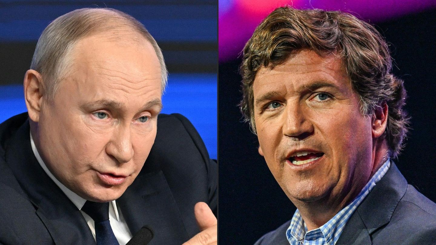 Tucker Carlson (r.) hat als Fox-News-Moderator schon mit vielen Persönlichkeiten gesprochen