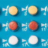 Blister mit Antibabypille