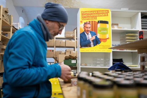 Plakat des "Beewashing Honigs"