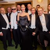 Oliver Pocher (rechts) kam mit seiner Ex-Frau Sandy Meyer-Wölden. Hier beim Gruppenfoto mit Künstlermanager Helmut Werner (zweiter von rechts) sowie Heino und Django-Darsteller Franco Nero (links)