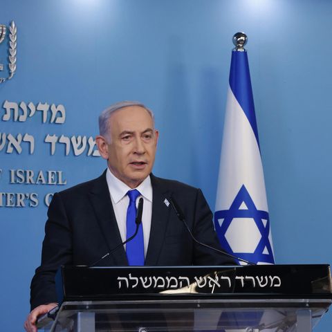 Israels Ministerpräsident Benjamin Netanyahu bei einer Pressekonferenz in Jerusalem