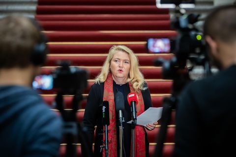 Berliner AfD-Fraktionsvorsitzende im Berliner Abgeordneten Haus Kristin Brinker sieht ihre Partei ausgegrenzt