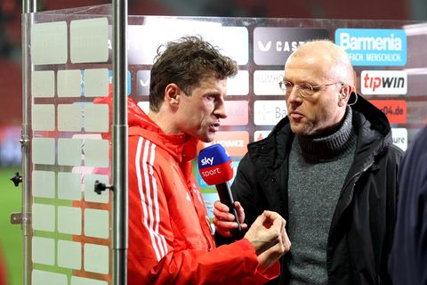 Bayern-Stürmer Thomas Müller im Interview mit Sky
