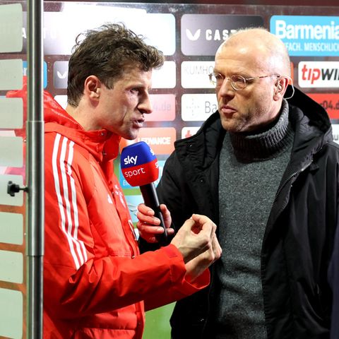 Bayern-Stürmer Thomas Müller im Interview mit Sky