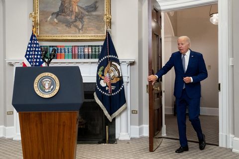 Joe Biden bei einer Pressekonferenz im Weißen Haus