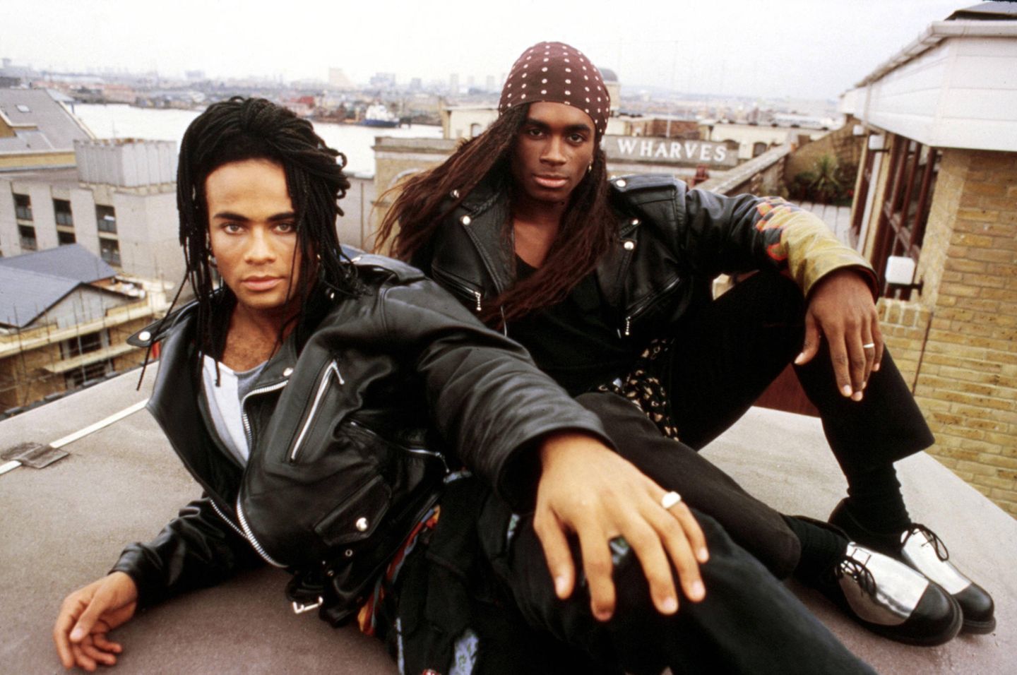 Milli Vanilli bei einem Fotoshooting 1988