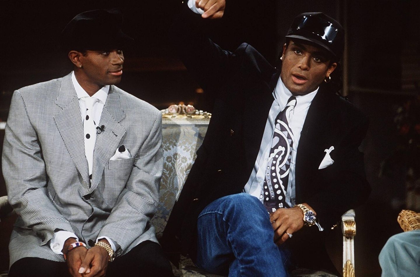 Milli Vanilli im Jahr 1991 zu Gast in der Talkshow Boulevard Bio