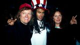 Robert Pilatus 1992 mit Frank Farian und dessen damaliger Assistentin und ehemaliger Lebensgefährtin Ingrid Segieth