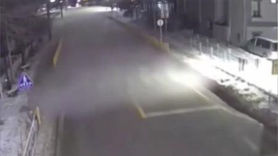 Gaswolke verteilt sich auf der Straße