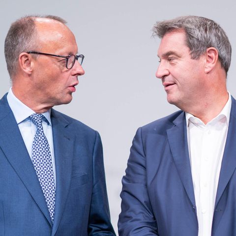 Die Parteichefs Merz, Söder und der Spaltpilz Schwarz-Grün