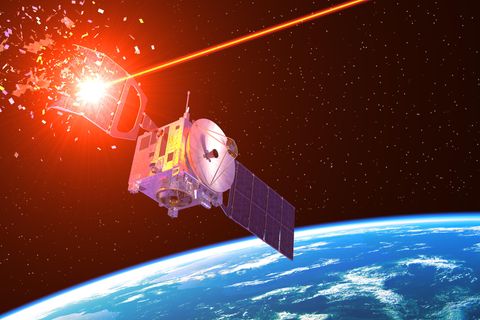 Ein Satellit als Symbolfoto für Weltraumwaffe aus Russland