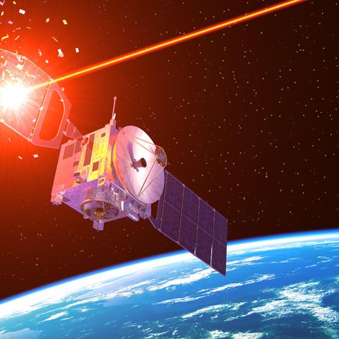 Ein Satellit als Symbolfoto für Weltraumwaffe aus Russland