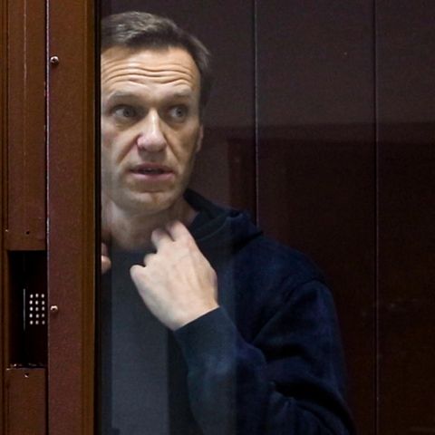 Alexej Nawalny 2021 bei einer Anhörung in Moskau
