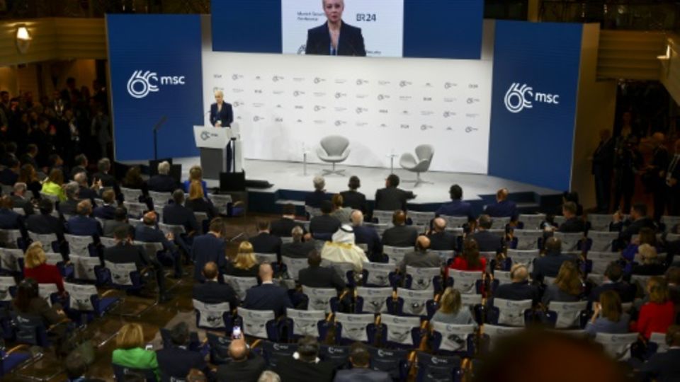 Julia Nawalnaja am Freitag bei der Sicherheitskonferenz