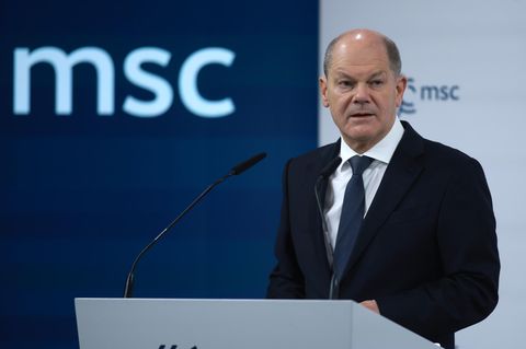 Olaf Scholz bei der Münchner Sicherheitskonferenz
