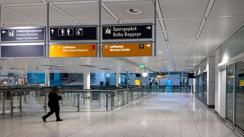 Leere Flughafenterminals wie hier in München waren die Folge des Warnstreiks des Lufthansa-Bodenpersonals Anfang Februar