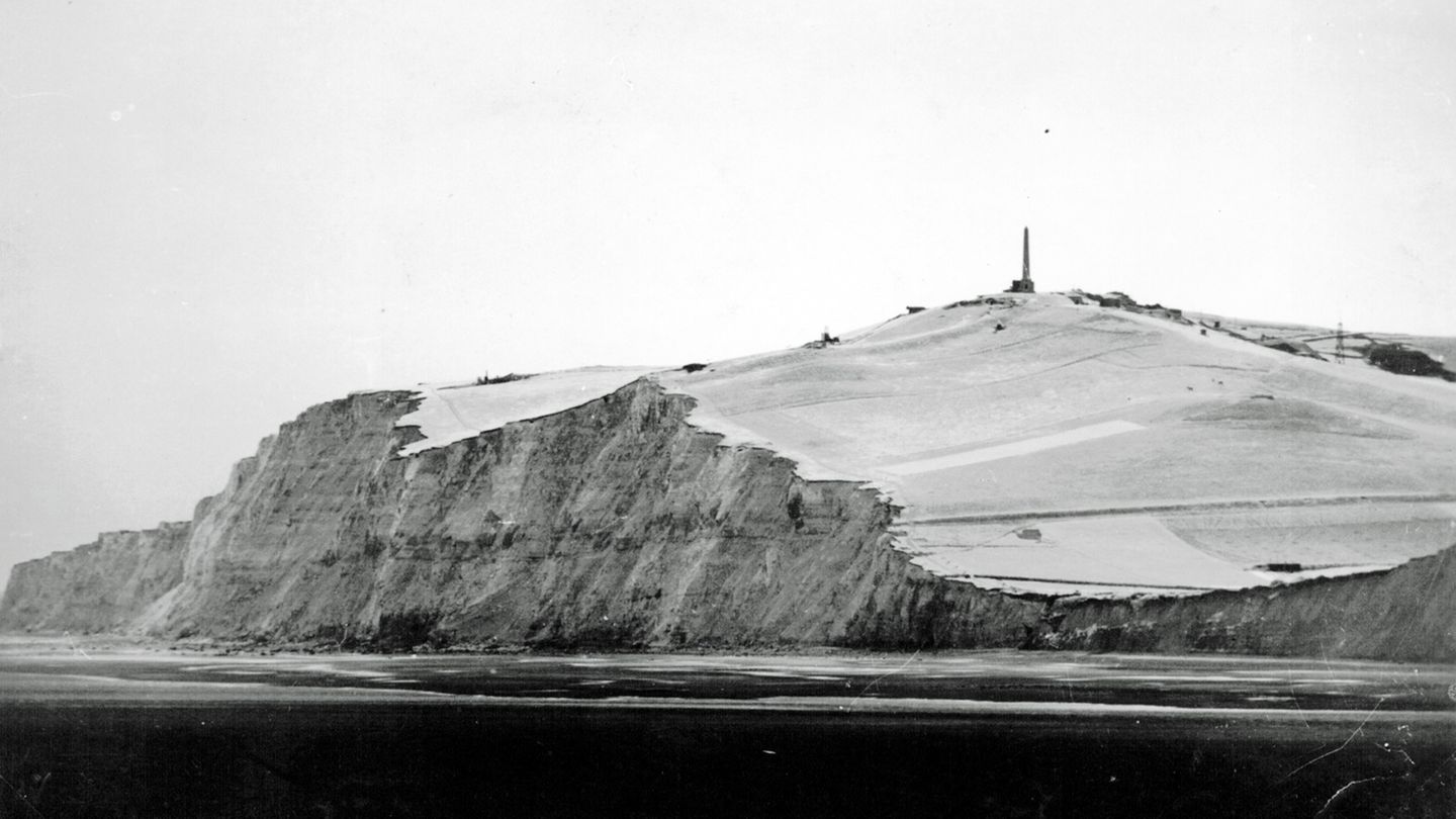 Hoch über dem Ärmelkanal: das Cap Blanc-Nez zwischen Boulogne-Sur Mer und Calais im Nordosten Frankreichs.
