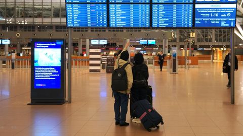 Der Hamburger Flughafen während des Warnstreiks bei der Lufthansa Anfang Februar