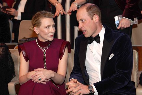 Cate statt Kate: Prinz William im Gespräch mit Filmstar Cate Blanchett