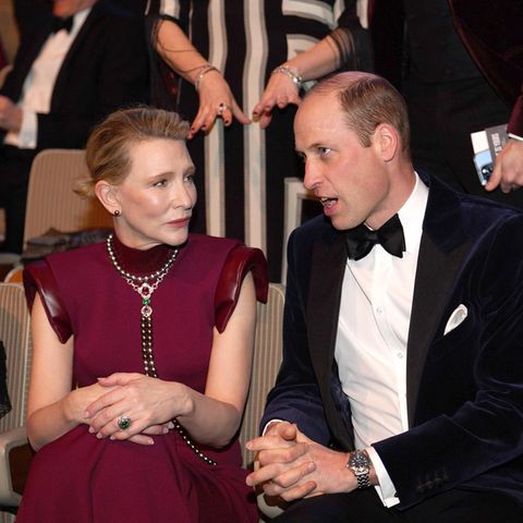 Cate statt Kate: Prinz William im Gespräch mit Filmstar Cate Blanchett