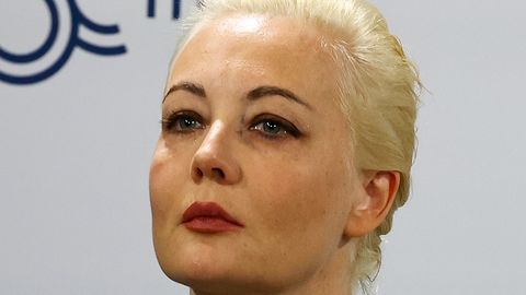 Julia Nawalnaja, Ehefrau von Alexej Nawalny, bei ihrer Rede auf der Sicherheitskonferenz in München