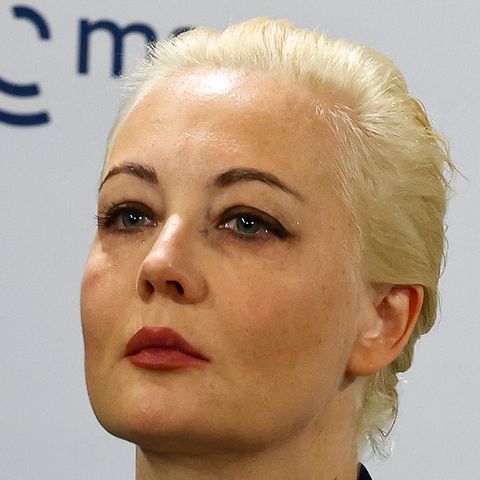 Julia Nawalnaja, Ehefrau von Alexej Nawalny, bei ihrer Rede auf der Sicherheitskonferenz in München