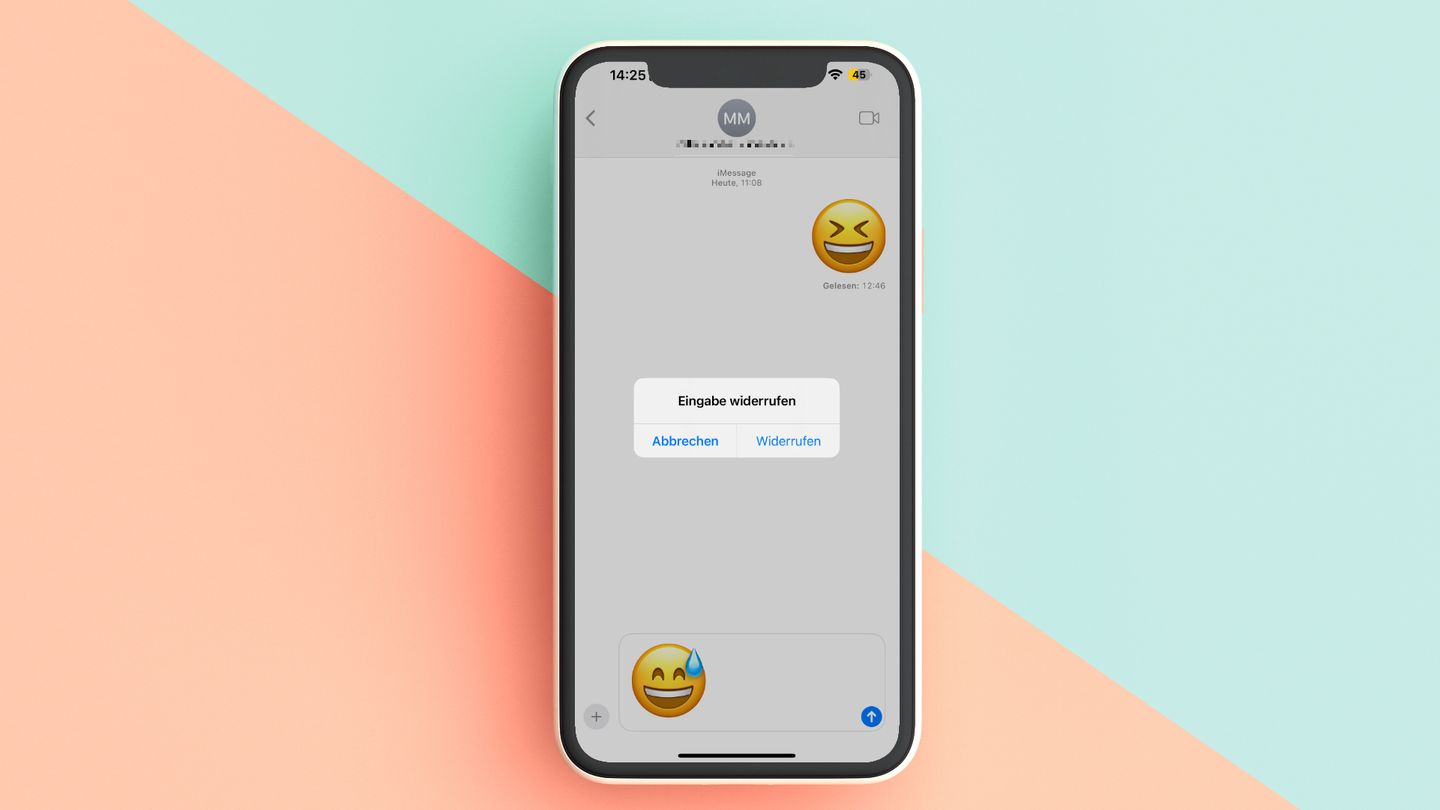 Schneller Tippen, größere Emojis: Shake it, Baby Hat man sich verschrieben, lässt sich das im Handumdrehen beheben – und das sogar wörtlich. Schüttelt man das iPhone kurz, wird die letzte Eingabe widerrufen. Funktioniert das nicht sofort, können Sie es einmalig in den Einstellungen unter "Bedienhilfen" und "Tippen" aktivieren. Shake it, Baby Hat man sich verschrieben, lässt sich das im Handumdrehen beheben – und das sogar wörtlich. Schüttelt man das iPhone kurz, wird die letzte Eingabe widerrufen. Funktioniert das nicht sofort, können Sie es einmalig in den Einstellungen unter "Bedienhilfen" und "Tippen" aktivieren.