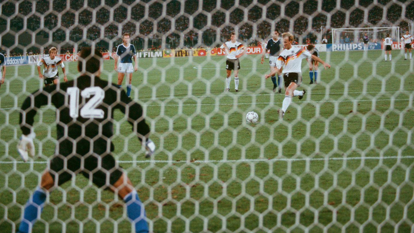 Andreas Brehme’s final penalty in the video: A shot for eternity
