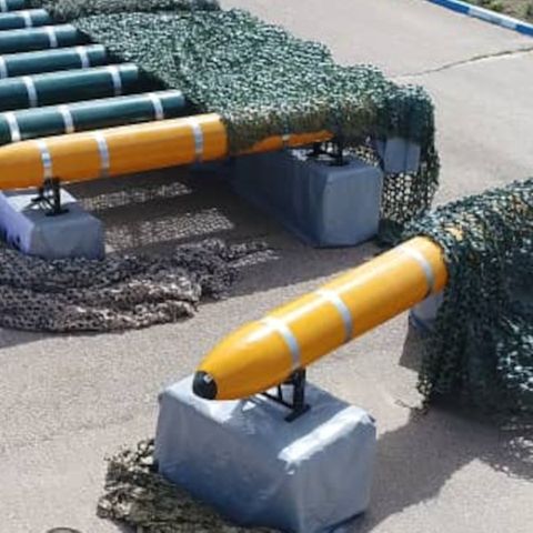 Iranische Torpedo-Drohnen.