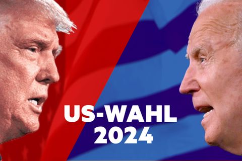Donald Trump und Joe Biden gegenüber