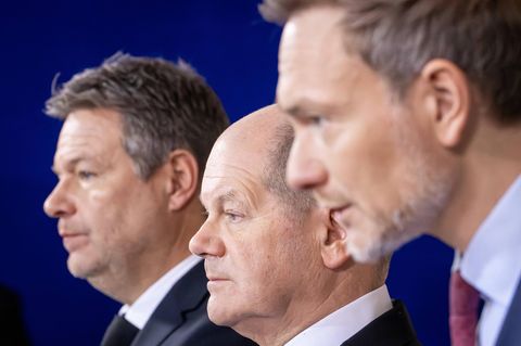 Robert Habeck, Olaf Scholz und Christian Lindner