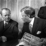 Helmut Schmidt und Willy Brand SPD Parteirats Sitzung