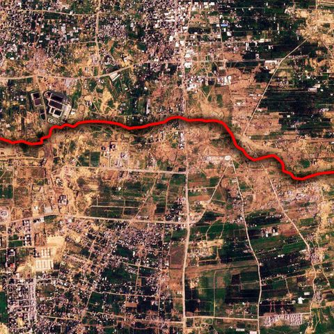 Satellitenbild zeigt den Gaza-Streifen, die Aufnahme stammt vom 30. Januar 2024.
