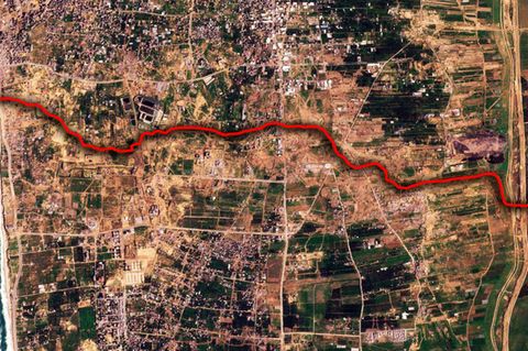 Satellitenbild zeigt den Gaza-Streifen, die Aufnahme stammt vom 30. Januar 2024.