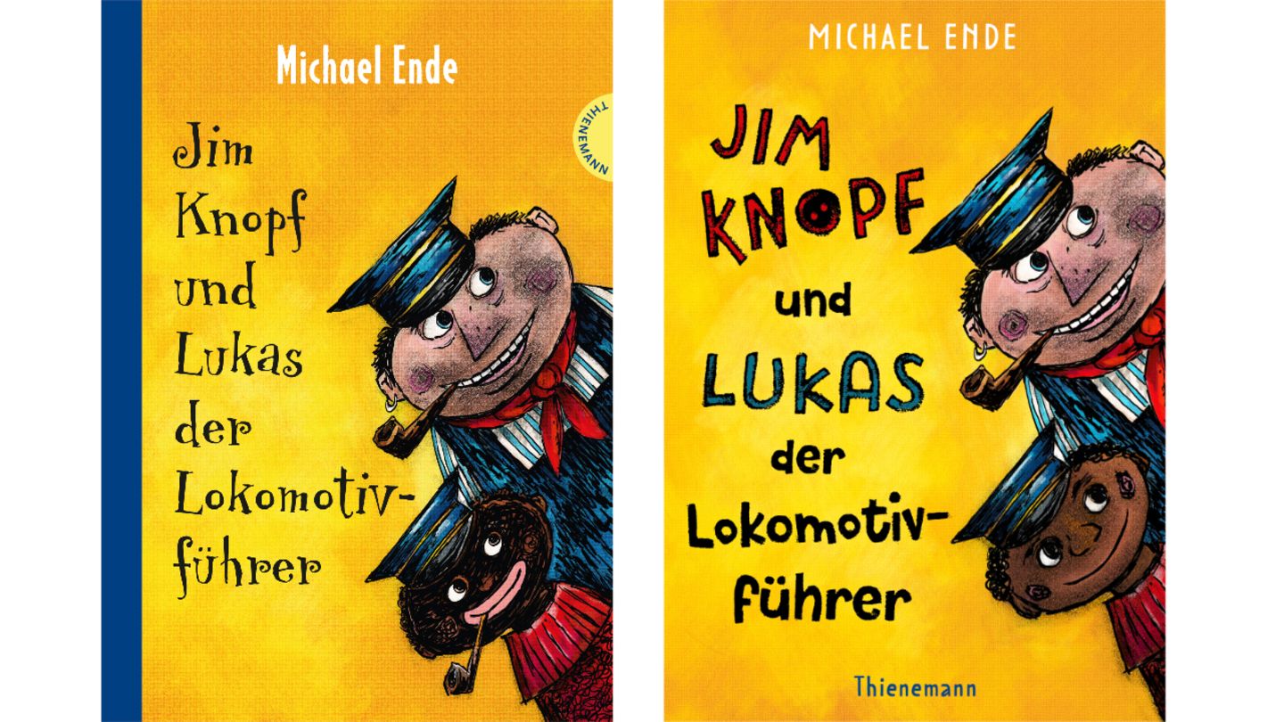 Das alte (links) und das neue Titelbild von "Jim Knopf und Lukas der Lokomotivführer"