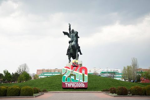Ein Denkmal in Transnistrien