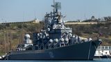 Die Moskwa im Hafen von Sewastopol
