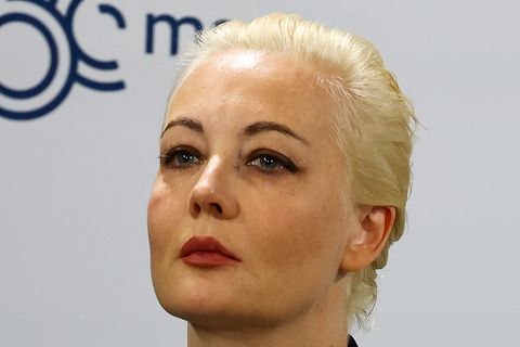 Julia Nawalnaja, Ehefrau von Alexej Nawalny, bei ihrer Rede auf der Sicherheitskonferenz in München