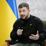 Selenskyj spricht bei einer Pressekonferenz
