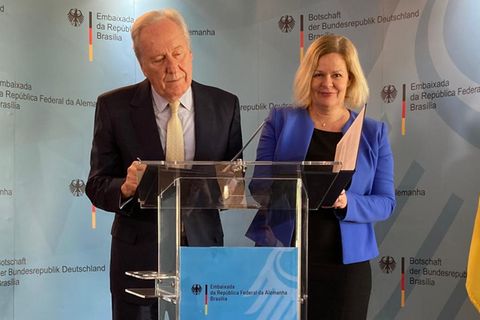 Bundesinnenministerin Nancy Faeser in Brasília