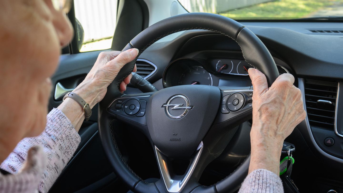 EU-Abstimmung Führerschein: Eine ältere Dame fährt ein Auto