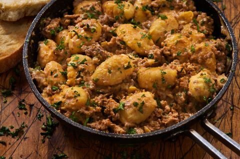 Gnocchi-Pfanne mit Hackfleisch und Lauch Rezept