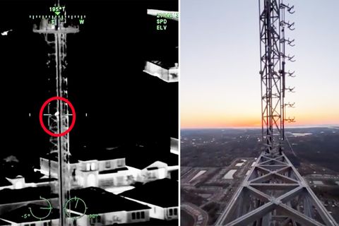 Nur für Schwindelfreie: Jugendlicher erklettert 500-Meter-Mast - für Live-Stream