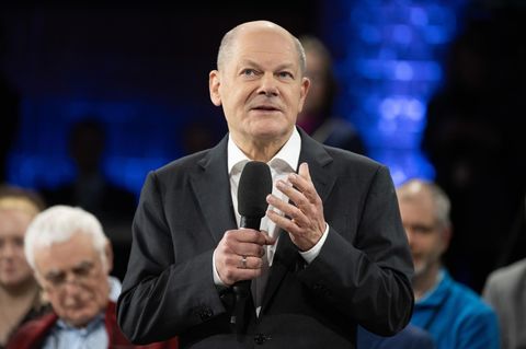 Olaf Scholz beim Bürgerdialog in Dresden