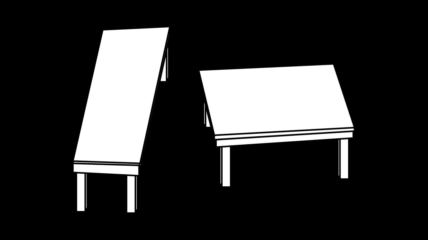Kuriose Illusion: Optische Täuschung: Welcher der beiden Tische kommt Ihnen schmaler vor?