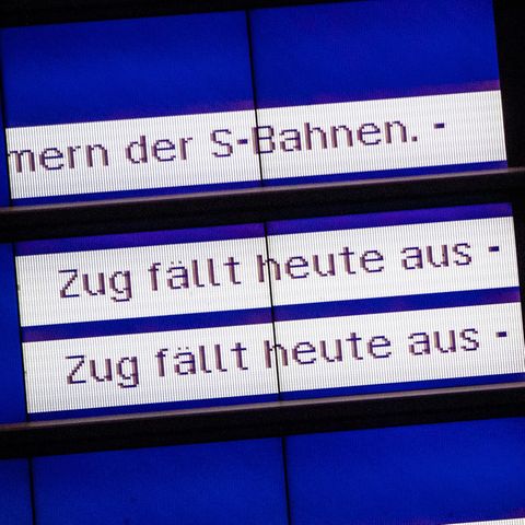 Bahnstreik der GDL: Anzeigetafeln