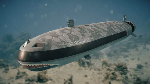 Ein AUV (autonomous underwater vehicle) wiegt etwa 40 Tonnen