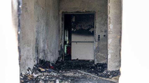 Blick in das Zimmer des Seniorenheims, in dem in der Nacht der Brand ausgebrochen sein soll.