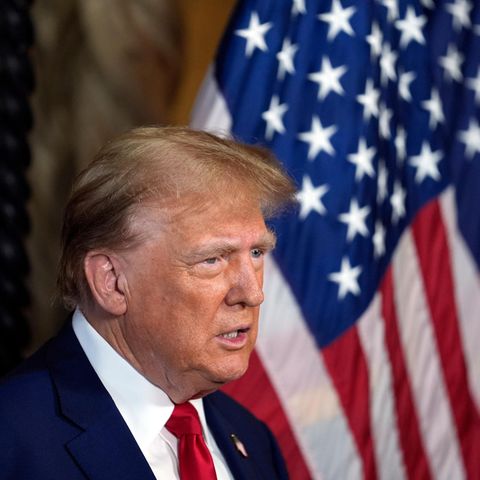 Gibt sich als Sieger: Donald Trump kommentiert das Urteil von seinem Anwesen Mar-a-Lago in Florida